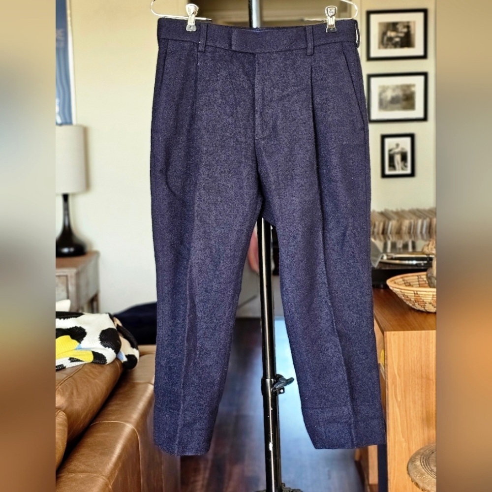 Sacai Men's Wool Cropped Trousers